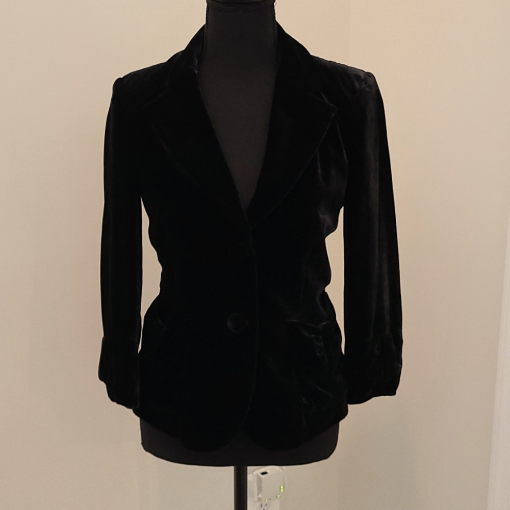 DKNY Black Velvet Evening Jacket